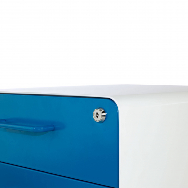 bloco de gavetas branco azul zole 5