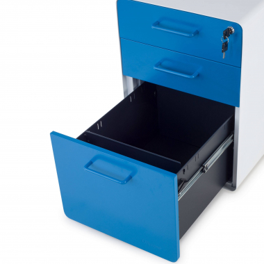 bloco de gavetas branco azul zole 6