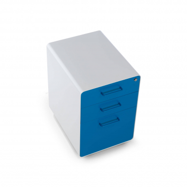 bloco de gavetas branco azul zole 8