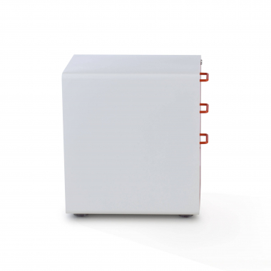 bloco de gavetas branco laranja zole 7