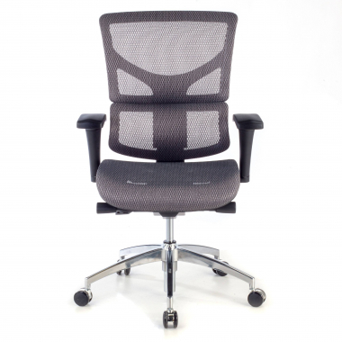 cadeira ergonomica cinza next1 sem apoio de cabeca malha mesh bracos regulaveis 4d apoio lombar duplo 4