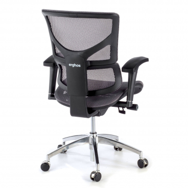 cadeira ergonomica cinza next1 sem apoio de cabeca malha mesh bracos regulaveis 4d apoio lombar duplo 8