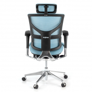 Cadeira executiva ergonómica Erghos3, modelo premium Teshion, com apoio de cabeça