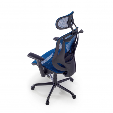 cadeira ergonomica azul locktech malha mesh bracos regulaveis 1d apoio lombar apoio de cabeca 9