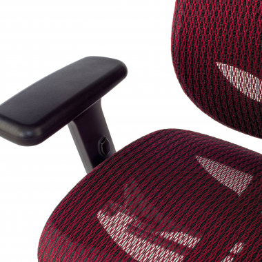 cadeira ergonomica vermelho locktech malha mesh bracos regulaveis 1d apoio lombar apoio de cabeca 6