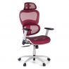 Cadeira branca ergonómica Ergocity, almofada lombar, apoios de braços 3D