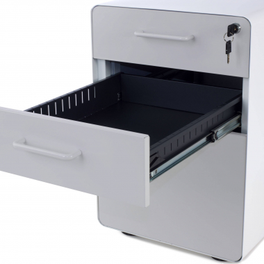 bloco de gavetas branco cinzento zole 6