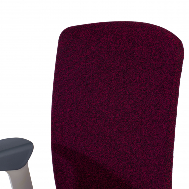 cadeira giratoria branco vermelho estrutura branca tecido bracos regulaveis 1d 10