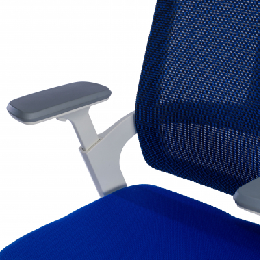 oferta cadeira de escritorio branco azul estrutura branca malha mesh bracos regulaveis 4d apoio lombar apoio de cabeca 8