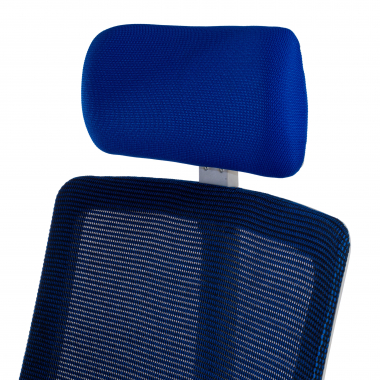 oferta cadeira de escritorio branco azul estrutura branca malha mesh bracos regulaveis 4d apoio lombar apoio de cabeca 10