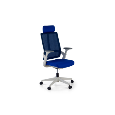 oferta cadeira de escritorio branco azul estrutura branca malha mesh bracos regulaveis 4d apoio lombar apoio de cabeca 13