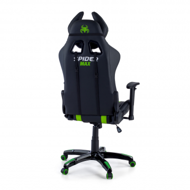 cadeira gaming verde spider pele sintetica bracos moveis almofada lombar e cervical apoio de cabeca 9