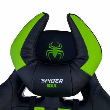 cadeira gaming verde spider pele sintetica bracos moveis almofada lombar e cervical apoio de cabeca 5