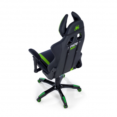 cadeira gaming verde spider pele sintetica bracos moveis almofada lombar e cervical apoio de cabeca 10