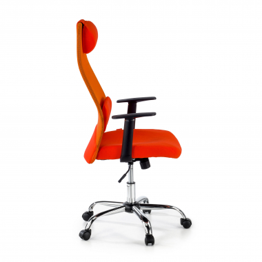 cadeira de escritorio laranja sigma malha mesh bracos fixos apoio de cabeca 4