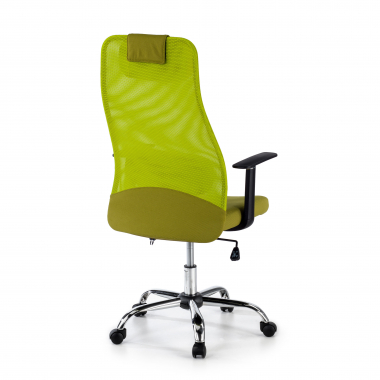 cadeira de escritorio verde sigma malha mesh bracos fixos apoio de cabeca 9