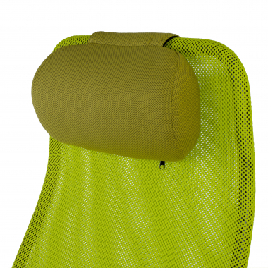 cadeira de escritorio verde sigma malha mesh bracos fixos apoio de cabeca 8