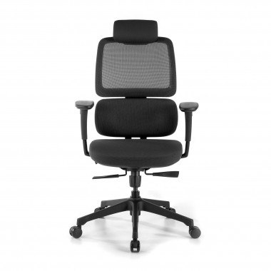 cadeira ergonomica preto bjorg malha mesh bracos regulaveis 3d apoio lombar apoio de cabeca 3