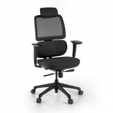 Cadeira ergonómica Bjorg, premium, almofada lombar dupla