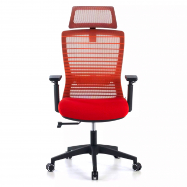 cadeira de escritorio vermelho tesla malha mesh bracos regulaveis 3d apoio lombar apoio de cabeca 4