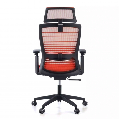 cadeira de escritorio vermelho tesla malha mesh bracos regulaveis 3d apoio lombar apoio de cabeca 8