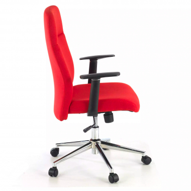 cadeira de escritorio vermelho smith tecido bracos fixos 3