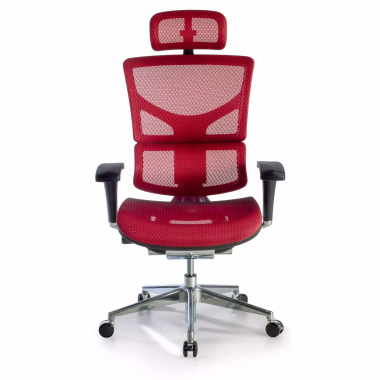 cadeira ergonomica vermelho next2 com apoio de cabeca malha mesh bracos regulaveis 4d apoio lombar apoio de cabeca 4