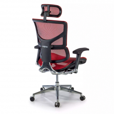 cadeira ergonomica vermelho next2 com apoio de cabeca malha mesh bracos regulaveis 4d apoio lombar apoio de cabeca 5