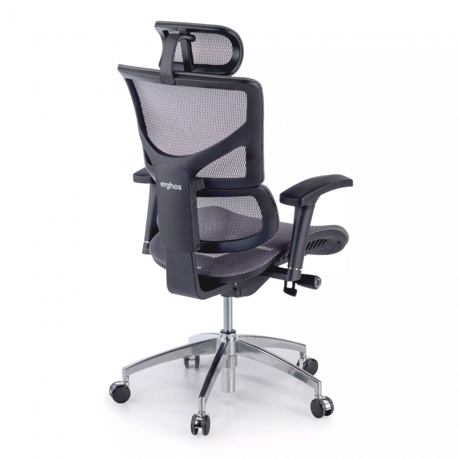 Cadeira executiva ergonómica Erghos1, modelo premium, com apoia cabeças