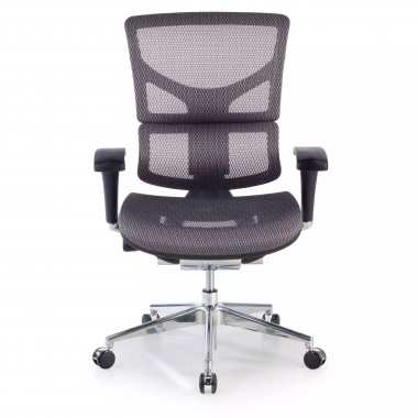 cadeira ergonomica cinza next2 sem reposacabecas malha mesh bracos regulaveis 4d apoio lombar duplo 4