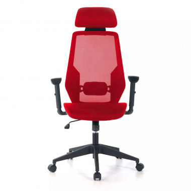 cadeira de escritorio vermelho belinda malha mesh bracos regulaveis 1d apoio lombar apoio de cabeca 3