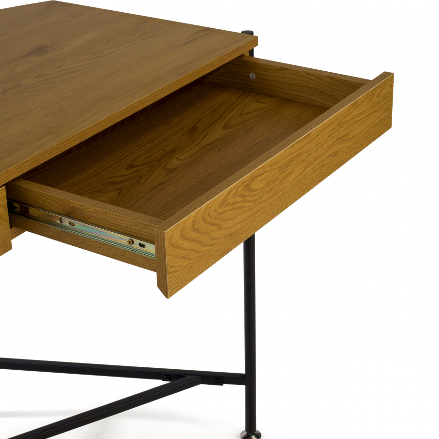 Mesa de Computador Calypso de madeira com pernas de aço