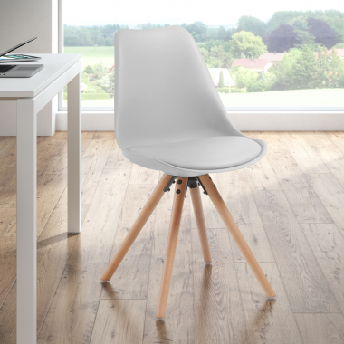 cadeira nordica branco cadeira patas de madeira plastico sem bracos 2