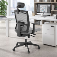 Cadeira de escritório ergonómica Akira com apoio de cabeça