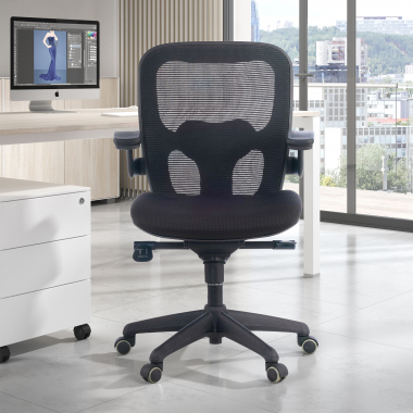cadeira ergonomica preto cadeira de escritorio malha mesh bracos moveis apoio lombar 2