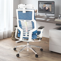 Cadeira ergonómica Dynamic white, mecanismo oscilante plus