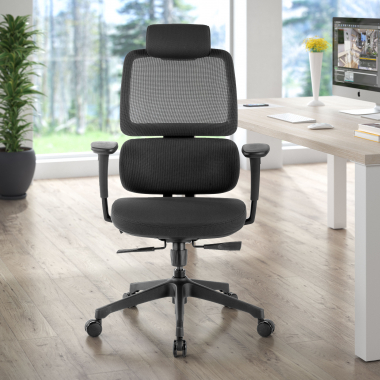 cadeira ergonomica preto bjorg malha mesh bracos regulaveis 3d apoio lombar apoio de cabeca 2