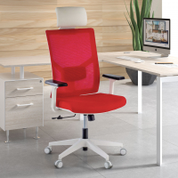 Cadeira Secretária ergonómica Verdi white, apoia Cabeças, braços ajustáveis