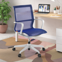 Cadeira Design Fox white, Encosto flexível, Malha