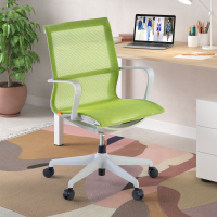 Cadeira Design Fox white, Encosto flexível, Malha