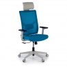 Cadeira Secretária ergonómica Verdi white, apoia Cabeças, braços ajustáveis