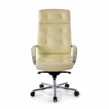cadeira de escritorio branco windsor pele verdadeira bracos estofados 3