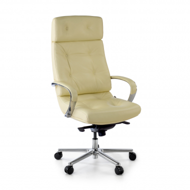 cadeira de escritorio branco windsor pele verdadeira bracos estofados 1