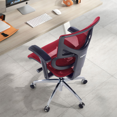 cadeira ergonomica vermelho next1 sem apoio de cabeca malha mesh bracos regulaveis 4d apoio lombar duplo 2