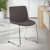 Cadeira de sala de espera Flow encosto ergonómico Patín