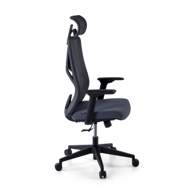cadeira ergonomica cinza quick malha mesh bracos regulaveis 3d apoio lombar apoio de cabeca 4