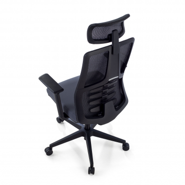 cadeira ergonomica cinza quick malha mesh bracos regulaveis 3d apoio lombar apoio de cabeca 7