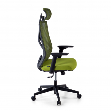 cadeira ergonomica verde quick malha mesh bracos regulaveis 3d apoio lombar apoio de cabeca 4