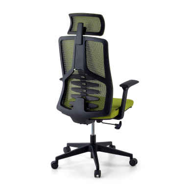 cadeira ergonomica verde quick malha mesh bracos regulaveis 3d apoio lombar apoio de cabeca 6