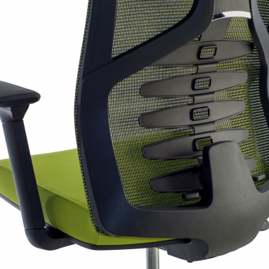 cadeira ergonomica verde quick malha mesh bracos regulaveis 3d apoio lombar apoio de cabeca 5